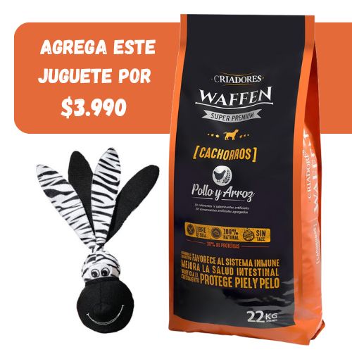 Waffen Cachorro mascada normal 22 kls + Juguete Kong (Ref.$ 14.990)